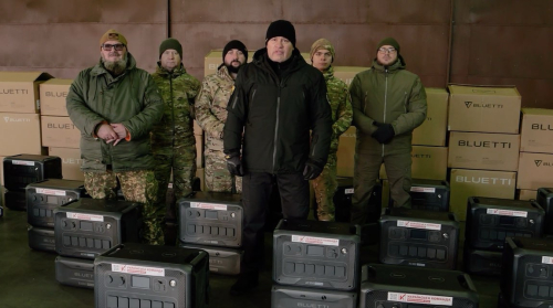 «Українська команда» передала партію зарядних станцій батальйону «Волинь» Української добровольчої армії